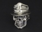 Mobile Preview: Bikerschmuck Totenkopfring Skull mit Hut